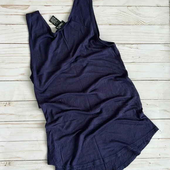 Rue 21 Navy Chevron Sequin Tank Top Sz Sm - Picture 4 of 4